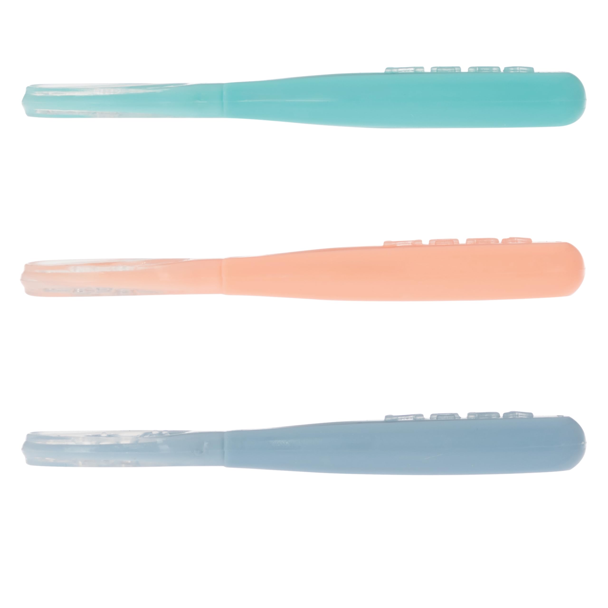 Nuby 3-Stage Baby's First Spoons Set - 3 Pack - 6+ Months - Baby Spoons with Easy Grip Handle - Pastels - Image 6