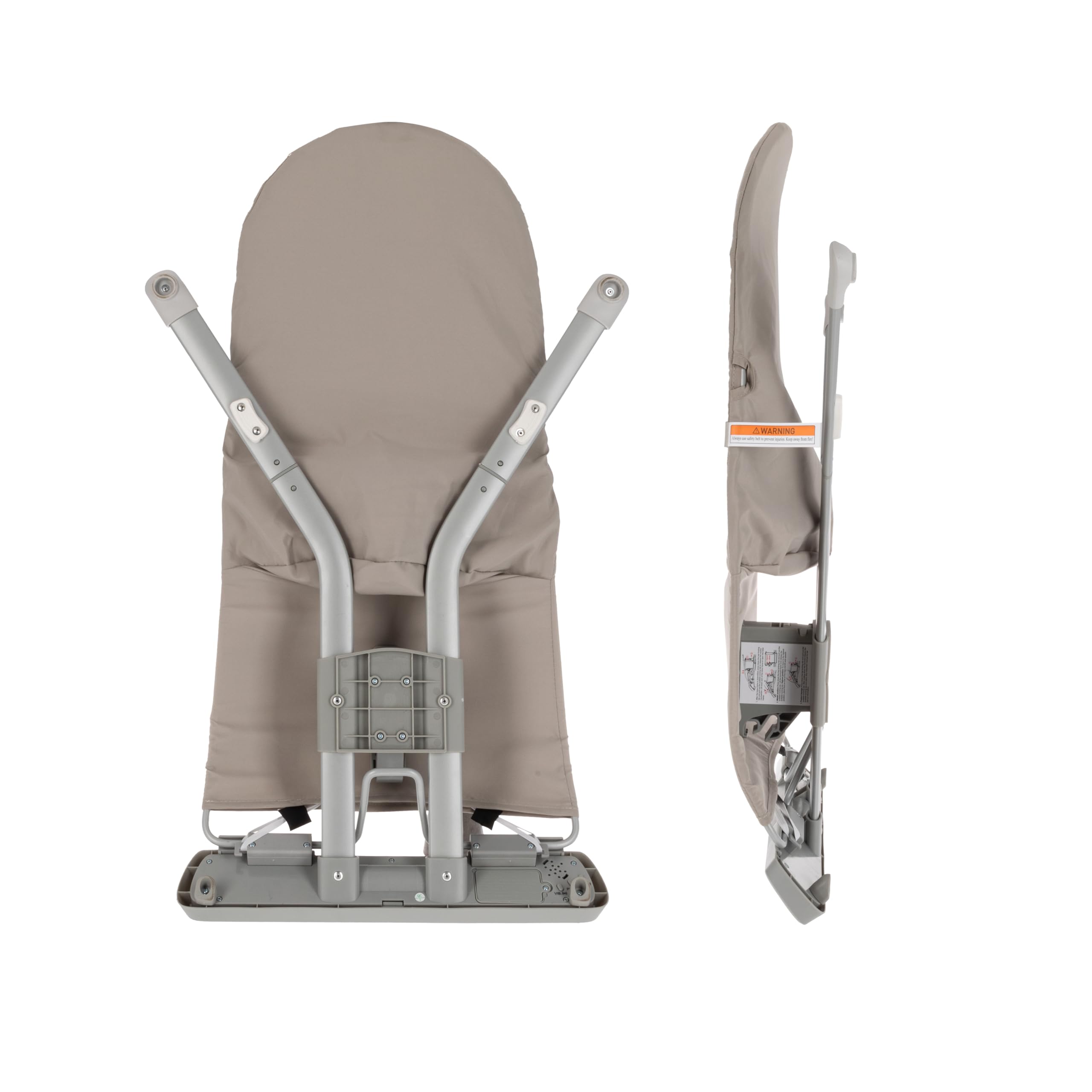 Nuby Baby Bouncer Seat - Portable Infant Bouncer with Music, Fun Sounds, and Soothing Vibrations - 0-6 Months - Beige - Image 6
