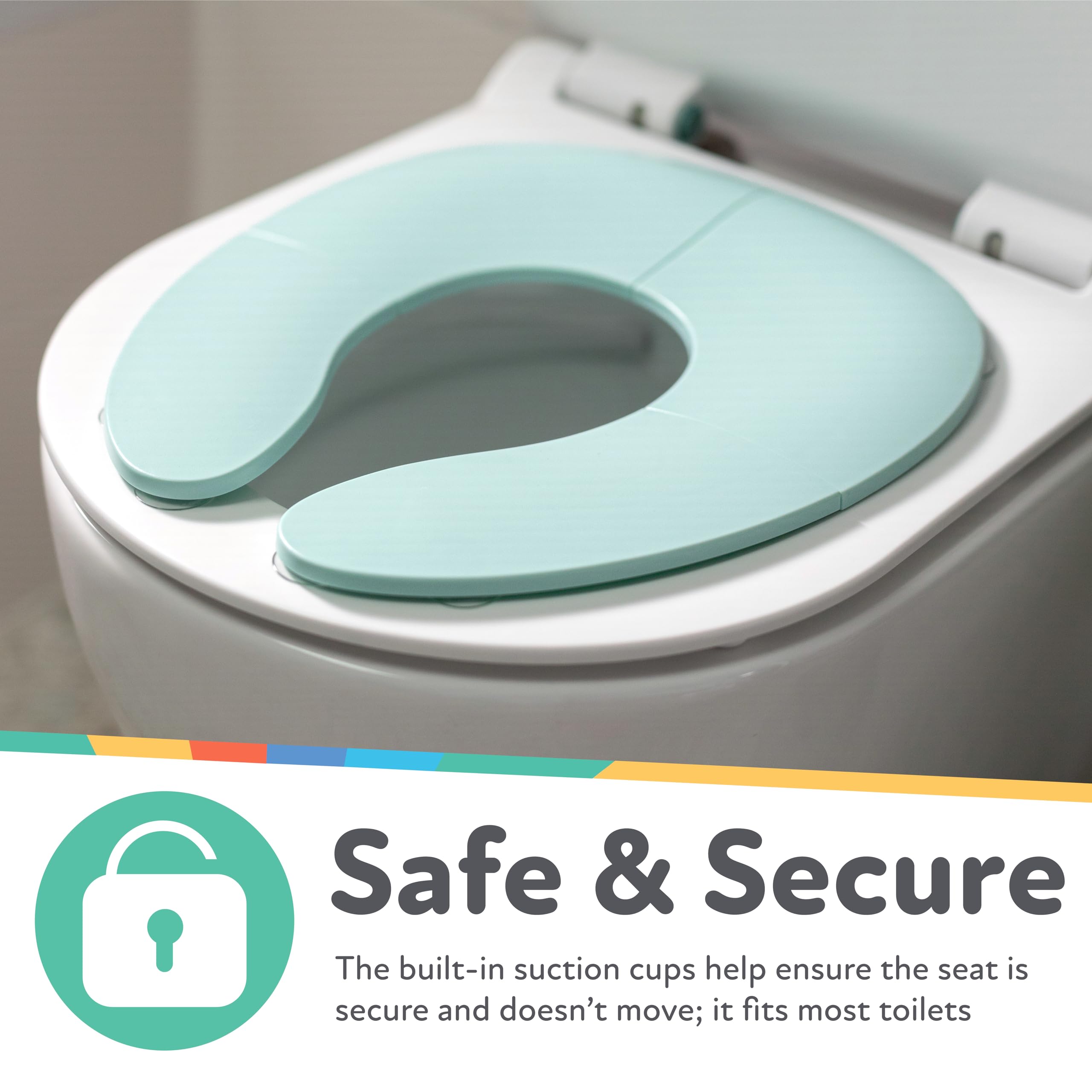 Nuby Folding Potty Seat, 18+ Months, in Aqua - Image 3