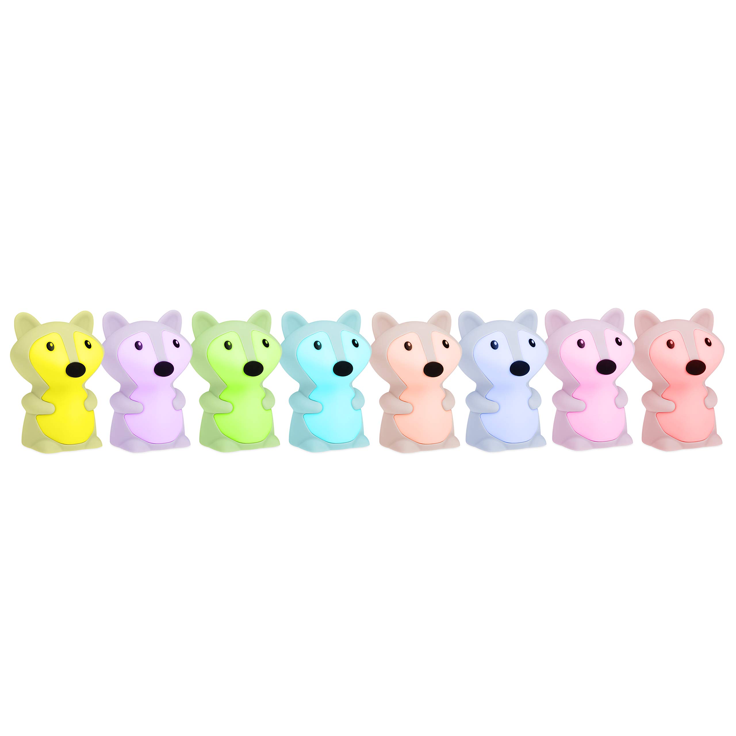 Nuby Fox Baby Silicone Nightlight, Rechargeable, Color Changing Touch Night Light for Kids Bedside - Image 4