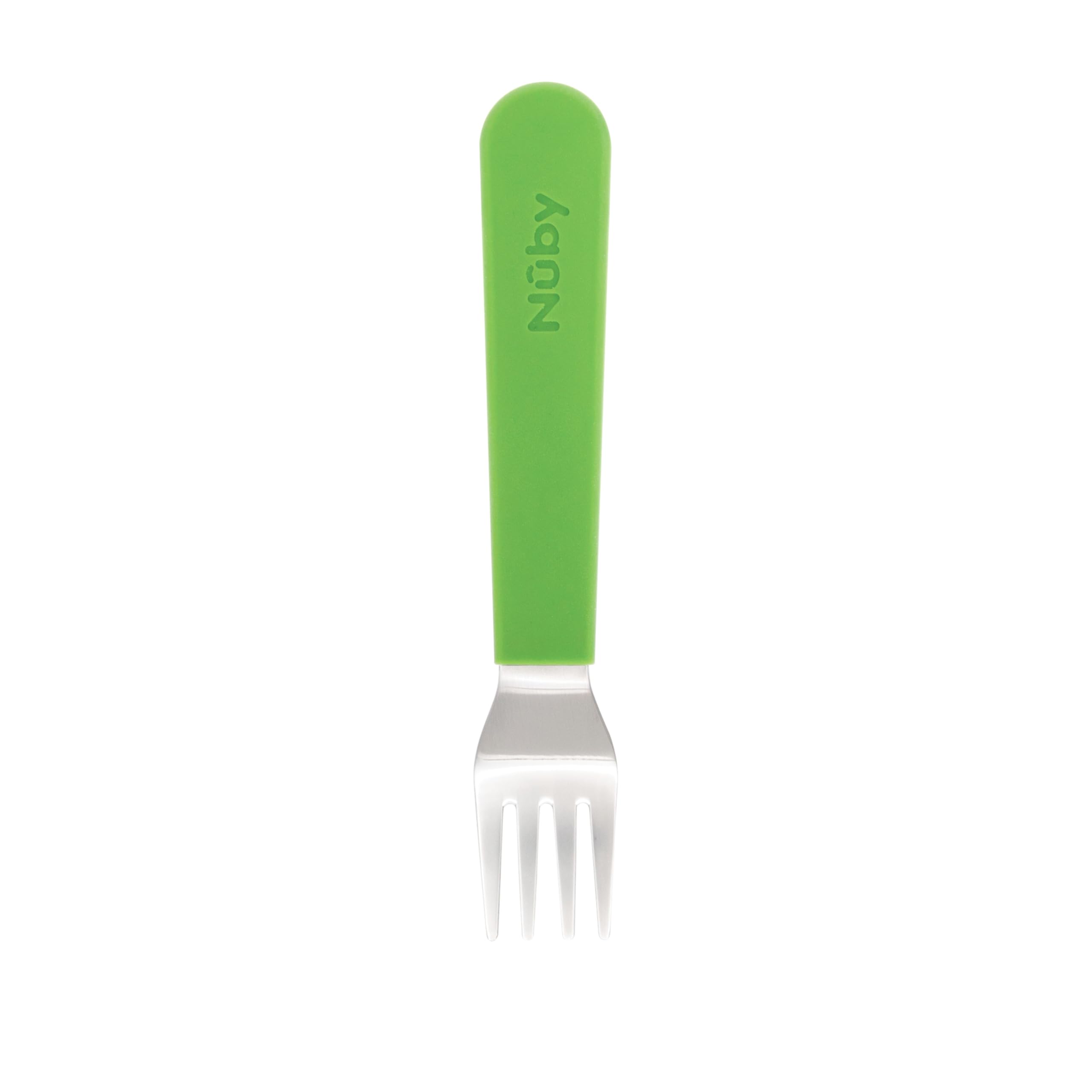 Nuby Stainless Steel Toddler Utensils with Travel Case - Self-Feeding Fork & Spoon Set for Kids - Easy-to-Hold Training Utensils - Rounded Safe Edges for Self-Feeding - Forest Animals - Image 3